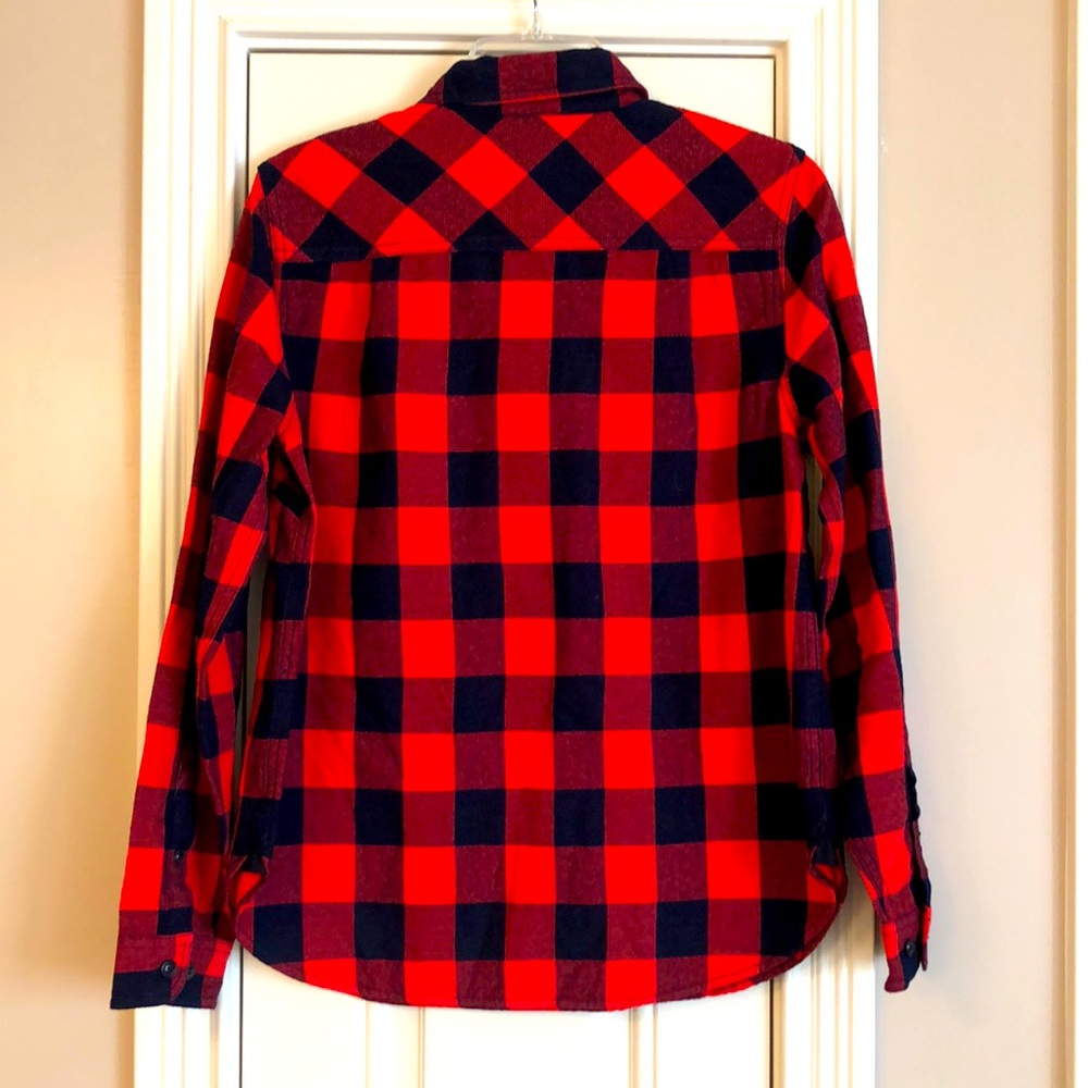 J.Crew black and red plaid shacket shirt-jacket wool blend- NWOT Sz S - Picture 7 of 7